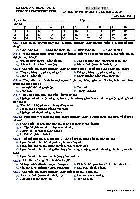 Đề kiểm tra học kì I Lịch sử lớp 12 - Mã đề 132 - Năm học 2016-2017 - Trường THPT Lý Thái Tổ